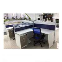 4 Person Wooden Home Office Cubicle with Standard Size