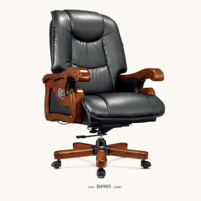 Revolving Chair Office Chair with Full Grain Cow Leather